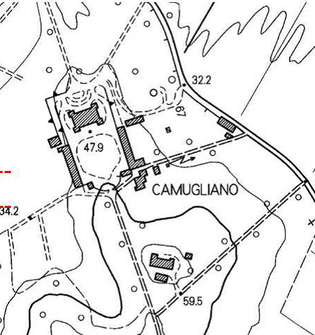Representation of the same area in the current cartography
