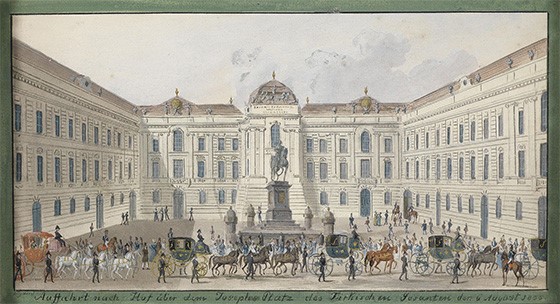 Balthasar Wigand Josephsplatz 1835, Wikimedia Commons (public domain)