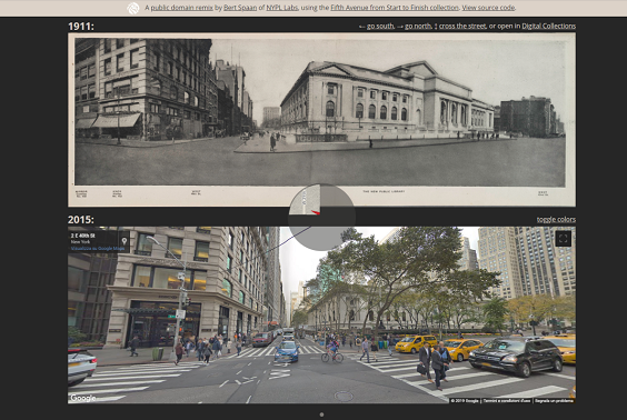 Street view NY Fifth Avenue: 1911/2015 comparison